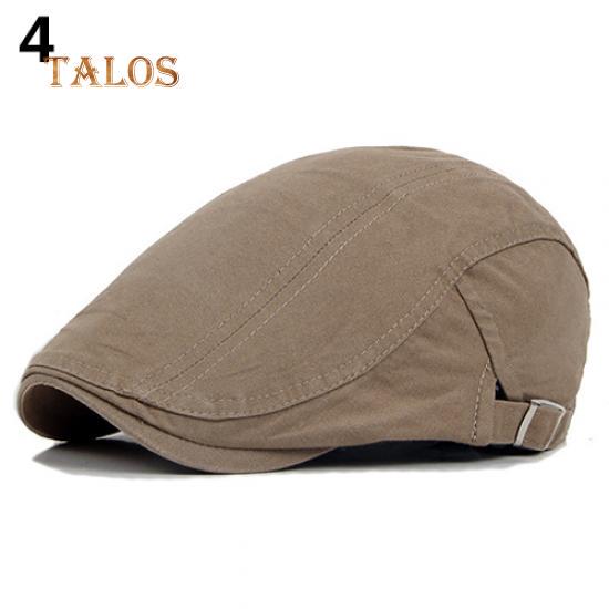 Menn Uformell Klassisk Ensfarge Flat Cabbie sboy Eføy Hat Cotton Sun Beret Cap Unisex hatter