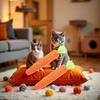 2Pcs Carrot Shapes Cat Rope Toys with Sounding Parcels Interactive Cat Toys for Indoor Cats and Kittens for Biting Chewing