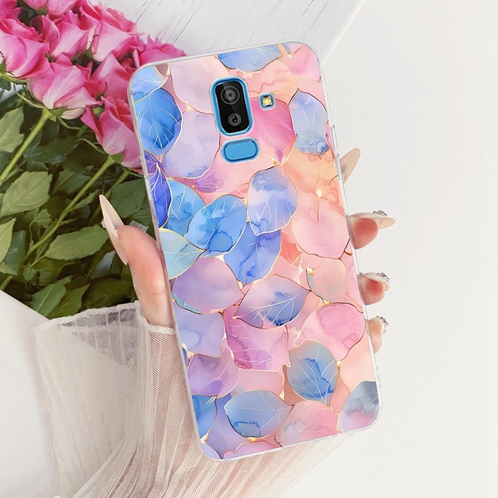 Clear Cover For Samsung J8 2018 Case SM-J810G Cute Cat Fashion Butterfly Funny 2D Painted Casing For Samsung Galaxy J8 2018