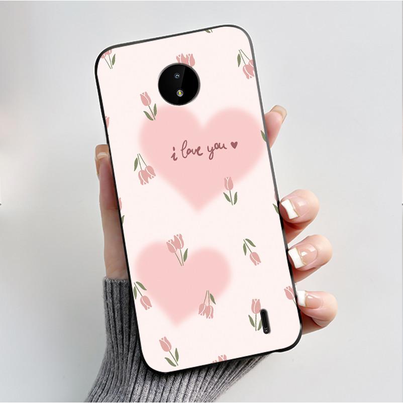 For Nokia C10 C20 C20 Plus Phone Case Luxury Fashion Butterfly Flowers Black Soft TPU Full Protective Cover For NokiaC10 Casing