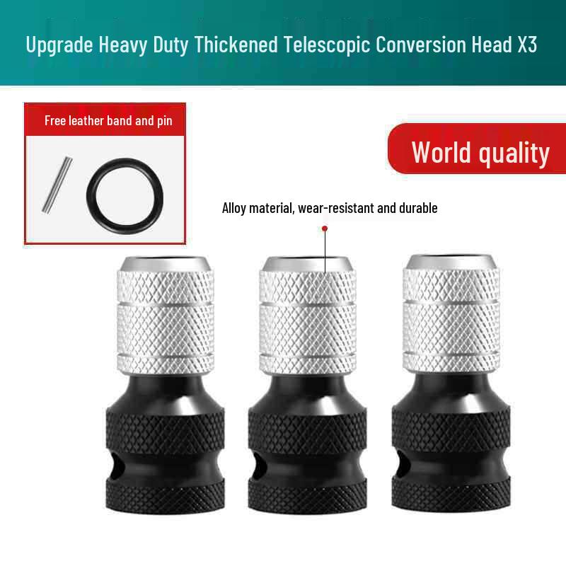 Electric Wrench Screwdriver Drill Bit Holder with Hex Socket & Telescopic Spring Sleeve Adapter, 1/2" Drive.