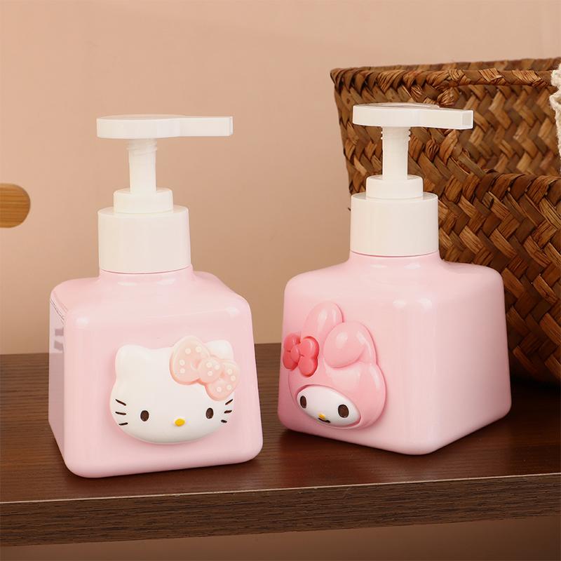 200Ml Sanrio Hello Kitty Soap Bottle My Melody Shampoo Shower Milk Sub-Bottle Lotion Press Pink Storage Bottle
