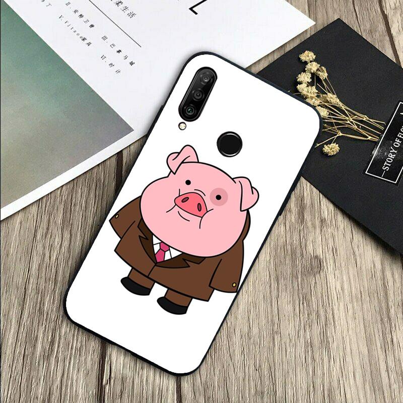 Cute PINK Kawai Pig For Huawei Nova Y72 Y73 Y90 Y70 Y60 Y91 Y61 12s 12i 11i 8i 9 10 SE P40 Lite P60 P30 Pro Case