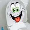 Glow-in-the-Dark Funny Face Toilet Stickers Waterproof Removable Self-Adhesive PVC Decals Bathroom Decor Wall Stickers