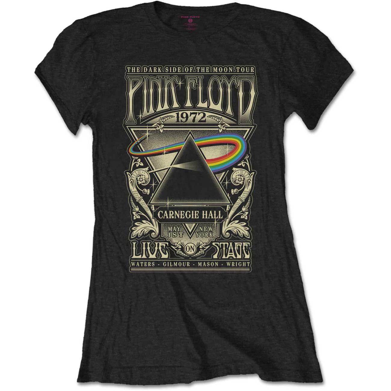 Женская футболка приталенного кроя Pink Floyd: Официальный НОВЫЙ плакат Карнеги-холла 3XL