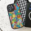 Cute Little Monster Phone Case Hard Leather For iPhone 16 15 14 13 12 Mini 11 14 Pro Max Xs X Xr 7 8 Plus Fundas
