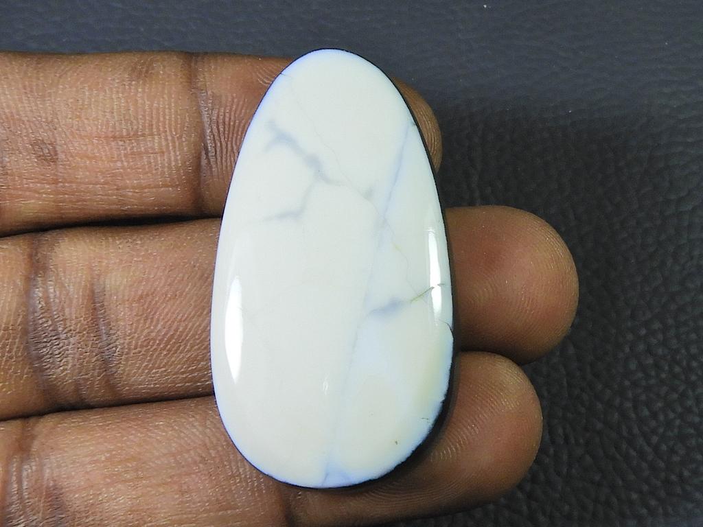 70Cts. Natural Peru Blue Opal Oval Crystal Cabochon Loose Gemstone 25X45MM SK-2478