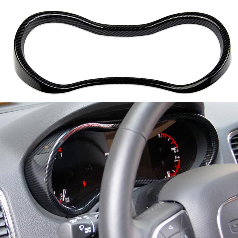 Dashboard Meter Panel Frame Cover Trim Frame  ABS Carbon Fiber look Fit for Dodge Durango 2014- Car interior accessories