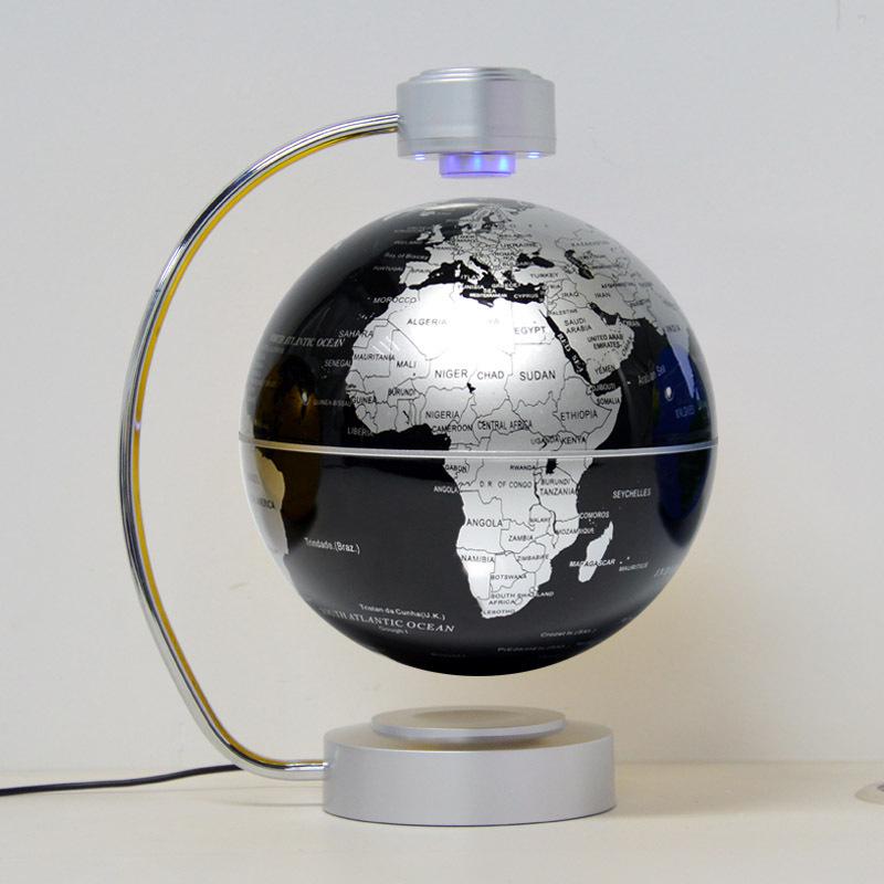 8-Inch Self-Rotating Magnetic Levitation Globe - New Model for Study, Office, or Home Decor