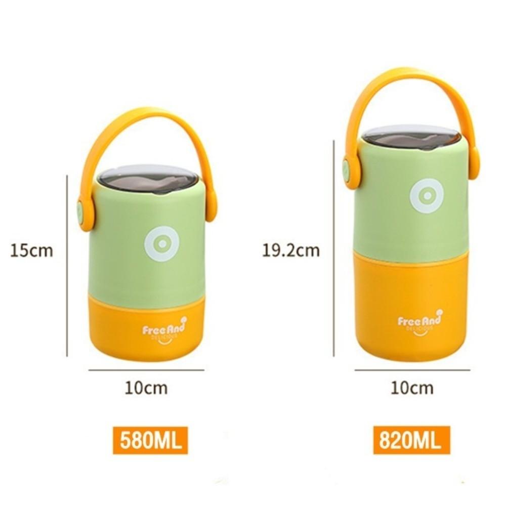 580ml/820ml Thermal Lunch Box Stainless Steel Food Soup Container  for Office&School