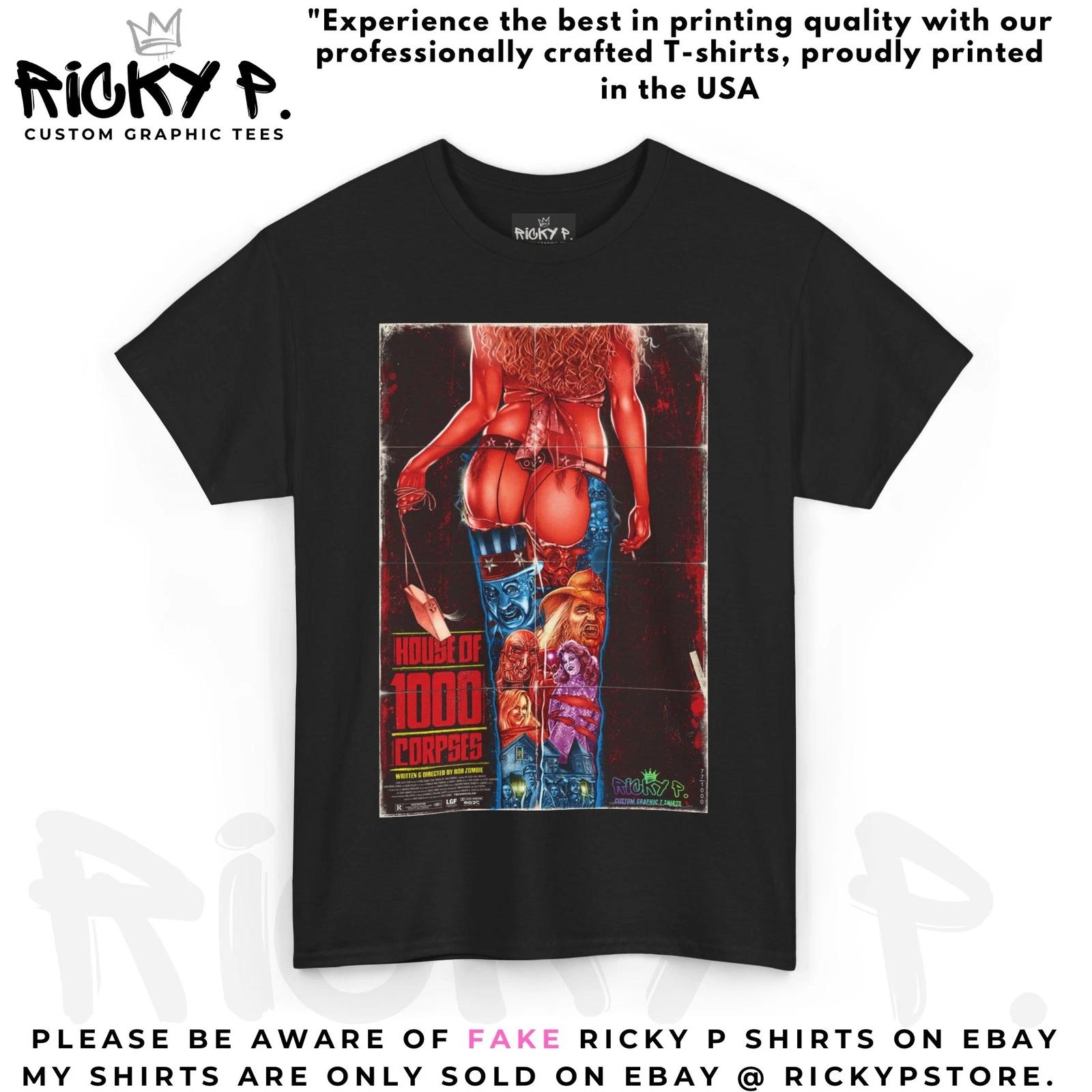 House Of 1000 Corpses Rob Zombie Horror Movie 100% Cotton T-shirt Mens Tees Top Unisex Heavy Cotton Tee S