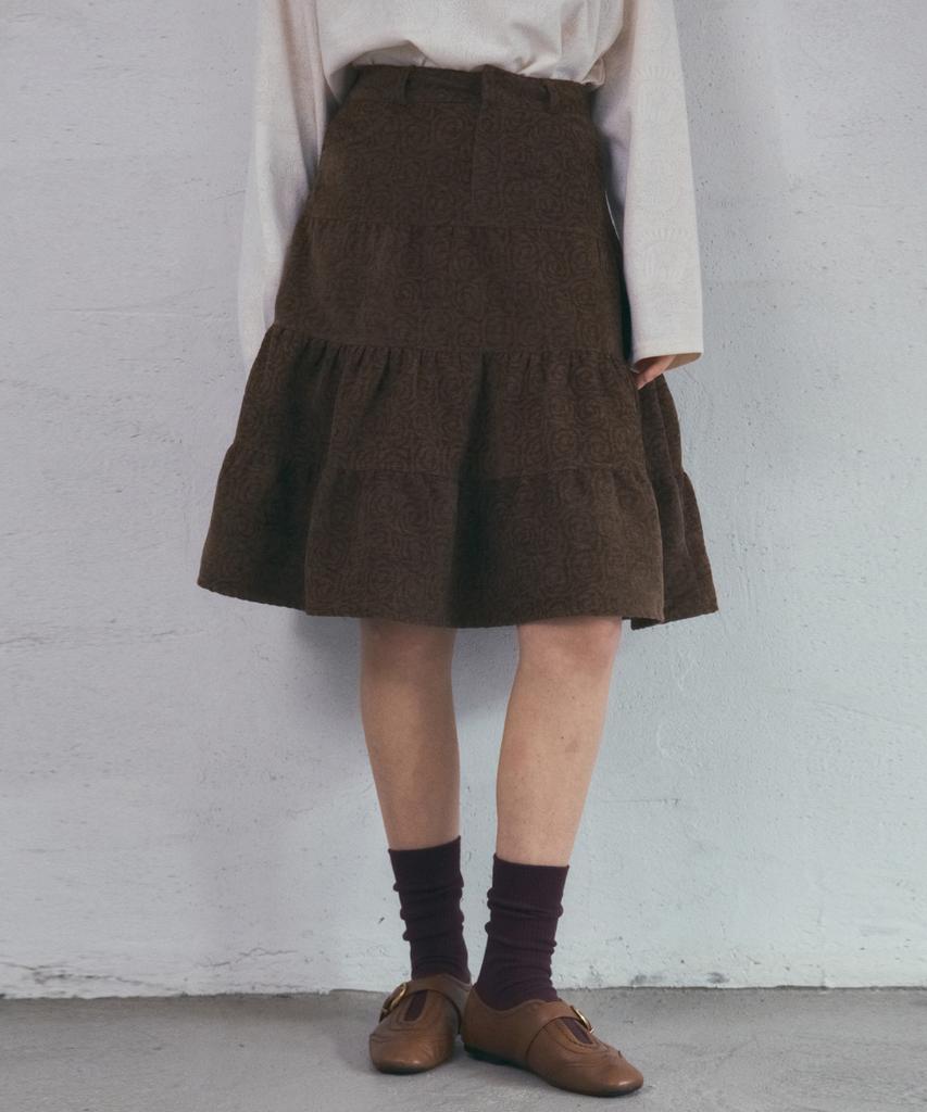 Aueonoseuteljia Rosy Corduroy Cancan Skirt_Brown(O25-Sk18)