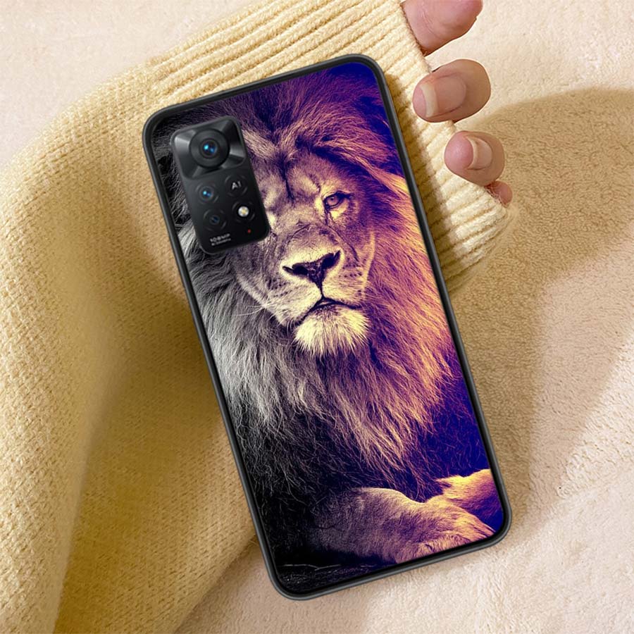 Lion Alpha Male Cub Phone Case For Redmi 13C 14C Note 14 13 Pro Plus 5G Clear Capa 12 12C 10A 10C 10 9A 9C 9T 9 8 Pro Cover TPU