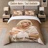 Custom Bedding Set Billie Eilish Pattern, Print Name Text 1 Duvet Cover Plus 2 Pillowcases Home Textile