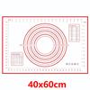 8 Size Silicone Baking Mat Reusable Nonstick Baking Sheet Thick Dough Rolling Mat with Measurements and Edge Heightening JT606