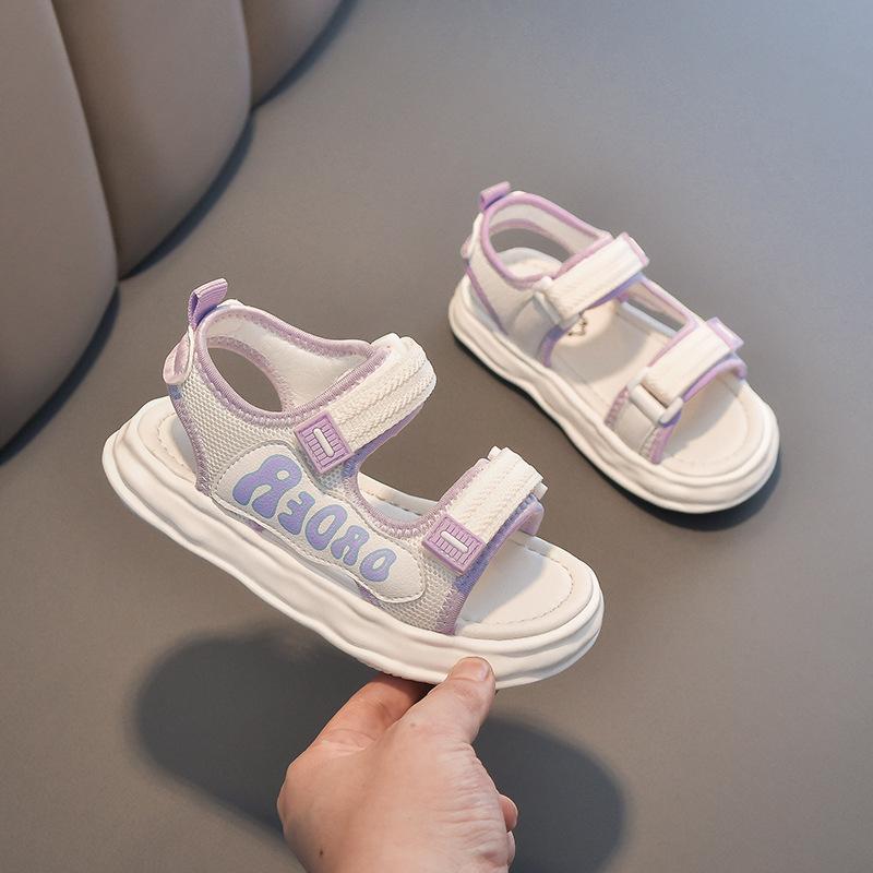 Girls sandals summer new middle-aged and older children's soft-soled non-slip girls' light sports shoes children's beach shoes