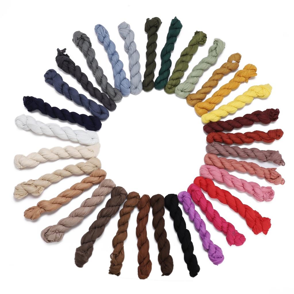 Autumn New Crumpled Scarf For Women Girls Students Solid Color Cotton Voile Thin Scarves Soft Knitting Shawl Female Wrap Shawls