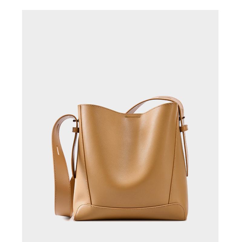 Large Bags, Women's Spring and Summer Women's Bags, Messenger Bags, Versatile Leather Single Shoulder Large-capacity Commuter Bucket Bags