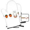 Miffy Pot Stylish and Cute Oven Kitchen Can Be Used On Both Left and Right Set of 2 Heat-Resistant Holders/Oven Mitts, Mitts, Anti-Slip, Anti-Burn,