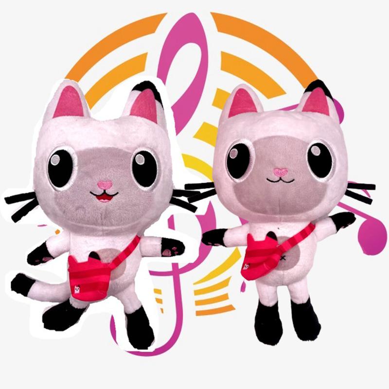 Dollhouse Music Gabbys Plush Toy Cartoon Stuffed Cat Plushie Doll Kids Gifts