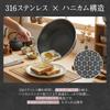 VIVIDCOOKWARE Stainless Steel Wok, 30cm, Chinese Wok, IH and Gas Stove Compatible, High-Temperature Cooking, with Glass Lid, Dishwasher Safe