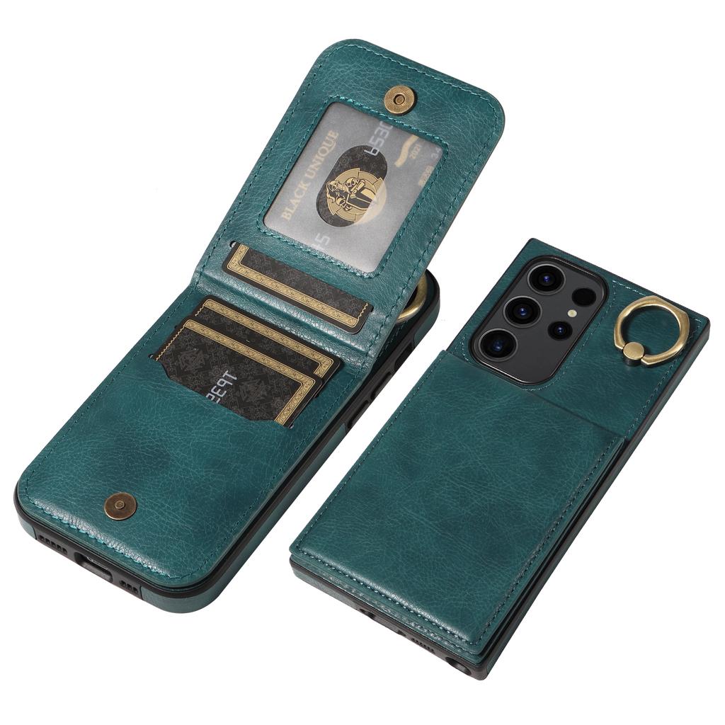 Ring Bracket Vertical Opening Wallet Card Slot Phone Case for Samsung Galaxy S22,S23,S24,A05,A12,A13,A14,A15,A52,A72,A22,A32,A33,A53,A73,A23,A24...