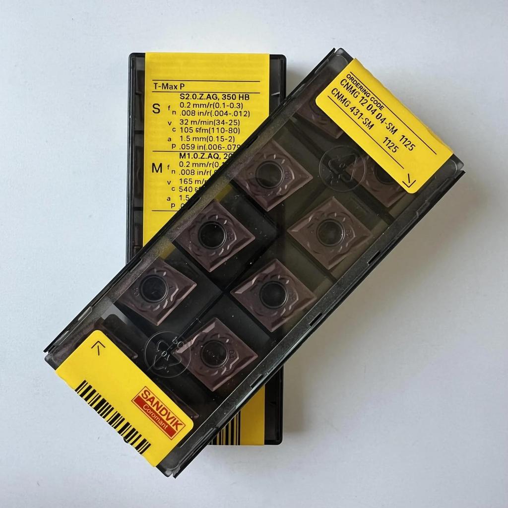 Original Sandvik / CNMG120404-SM 1125 /CNC CARBIDE tool blade 10 Pcs