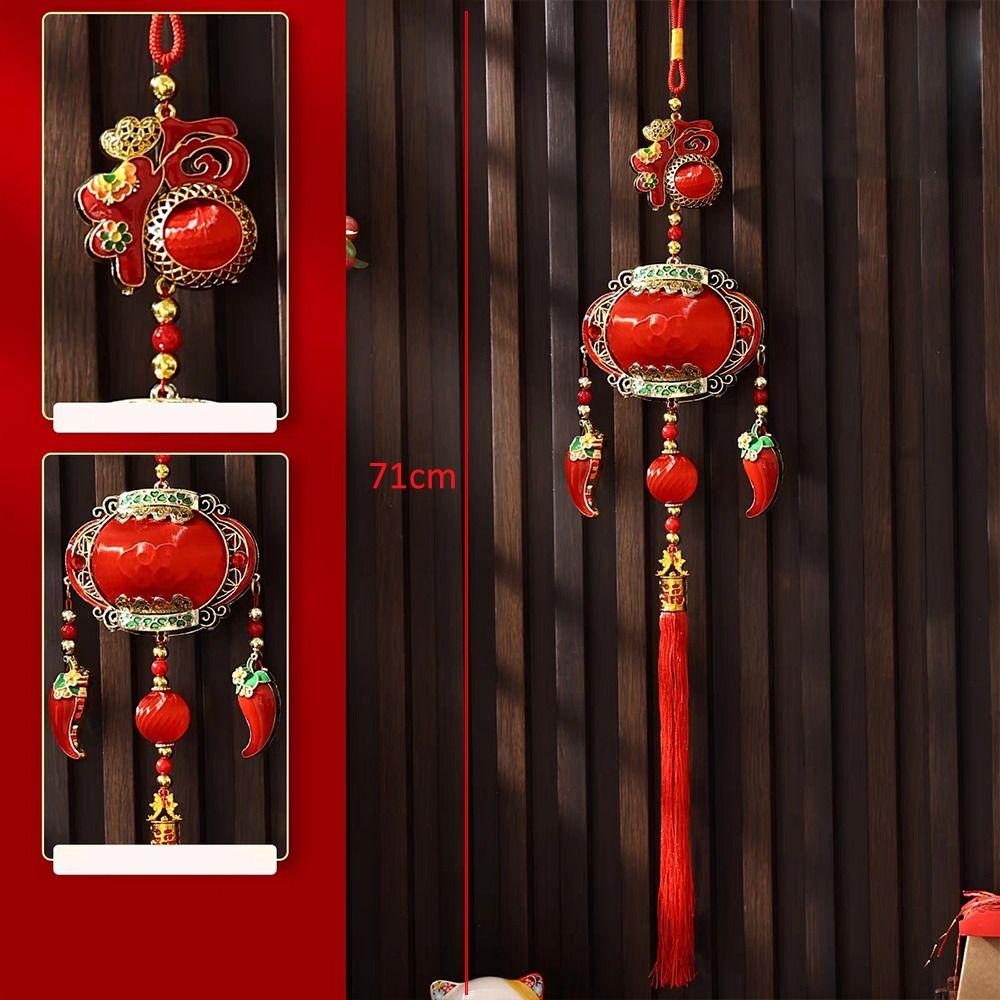 With Tassels New Year Pendant Embroidery Hanging Fu Pendant Lucky Sachet Wind Chimes  Home