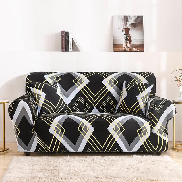 Ash Color Elastic Sofa Covers For Living Room Corner L -Shape Couch Cover Sectional Chair Slipcovers Protector Cover 1 /2 /3 /4 Seat