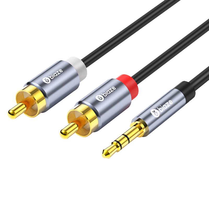 BIAZE 3.5mm To Dual RCA Audio Y-Splitter Cable