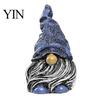 Miniature Landscaping Pieces Colorful Hat Gnome Resin Statue, Faceless Dwarf Figurine with Wrinkled Hat, Christmas Gifts Waterproof Garden Ornament,