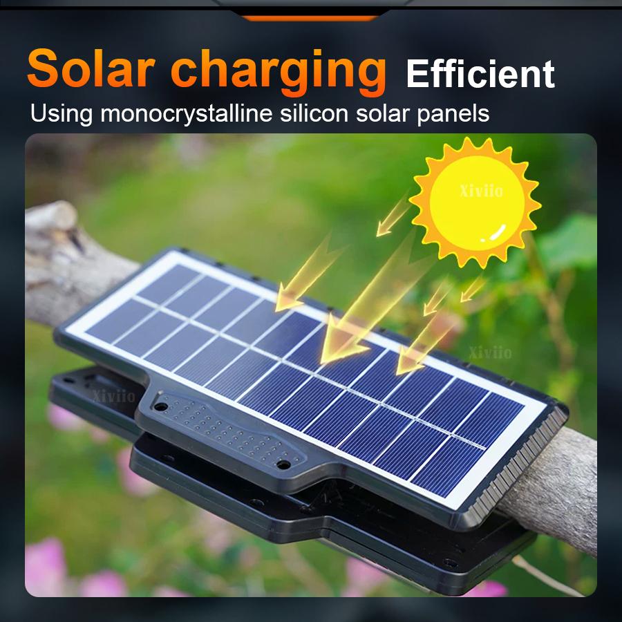 New Solar LED Light PIR Motion Detector Control USB Output Waterproof Handheld Portable Outdoor Wall Light Patio Farm Camping