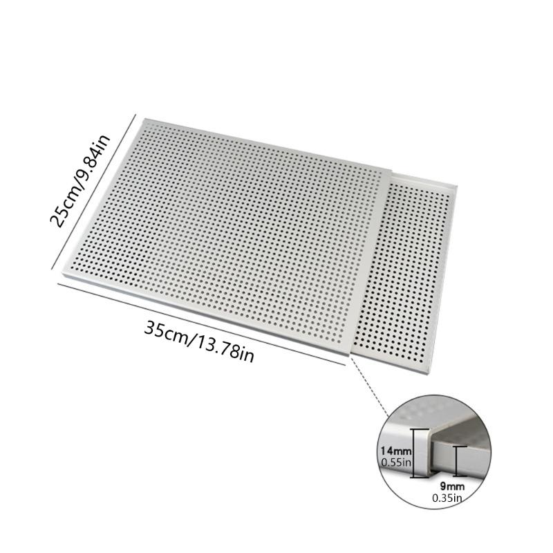Perforated Pastry Baking Tray, Anodized Aluminum Base with Openings That Let Hot Air Move Around Laminated Pastry