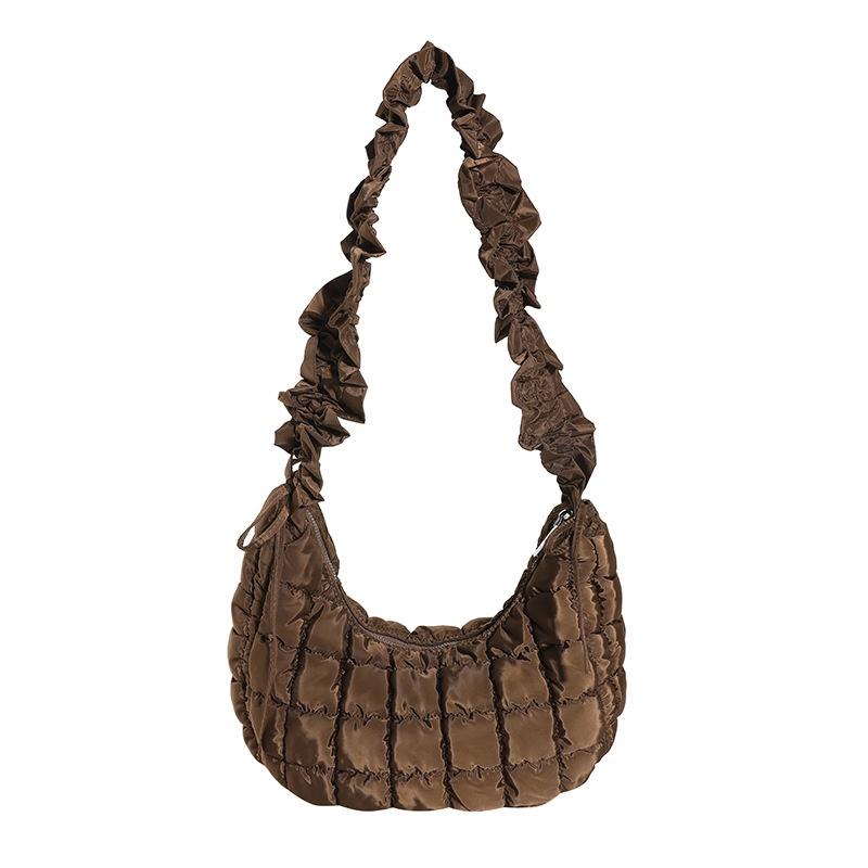 IELGY women's textured embroidered thread single shoulder personalized messenger women's bag