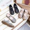 Mom Sandals Women's Summer Leather Soft Sole Medium Flat Bottom Outer Wear New Hole Shoes Women's Middle-aged and Elderly Beef Tendon Sole
