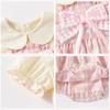 Baby Wrap Fart Clothes Summer Style Baby Girl Sweet Pink One-piece Ha-yi Doll Collar Baby Thin One-year-old Crawling Clothes