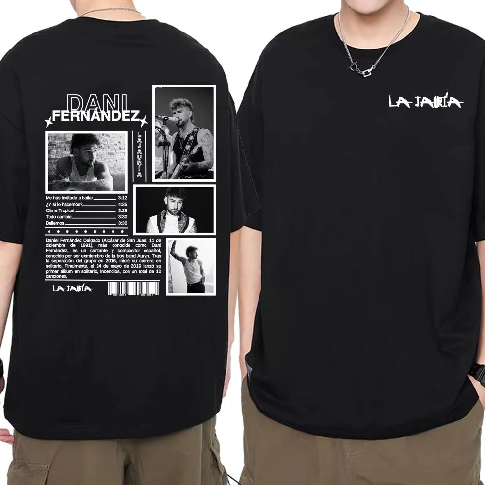 Singer Dani Fernandez La Jauria Album Tour T Shirt Men Women Casual Summer Hot Sale T-shirts Fashion High Street Classic T Shirt