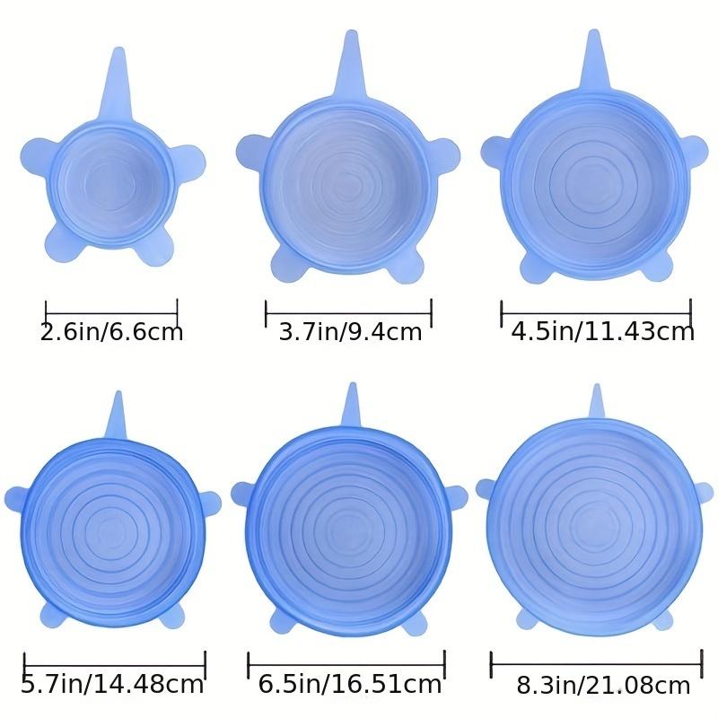 6 PCS Silicone Covers Fresh Keeping Cover, Universal Stretch Suction Pot Lids, Kitchen Cover Storage Cover Bowl Lids Pan Lids
