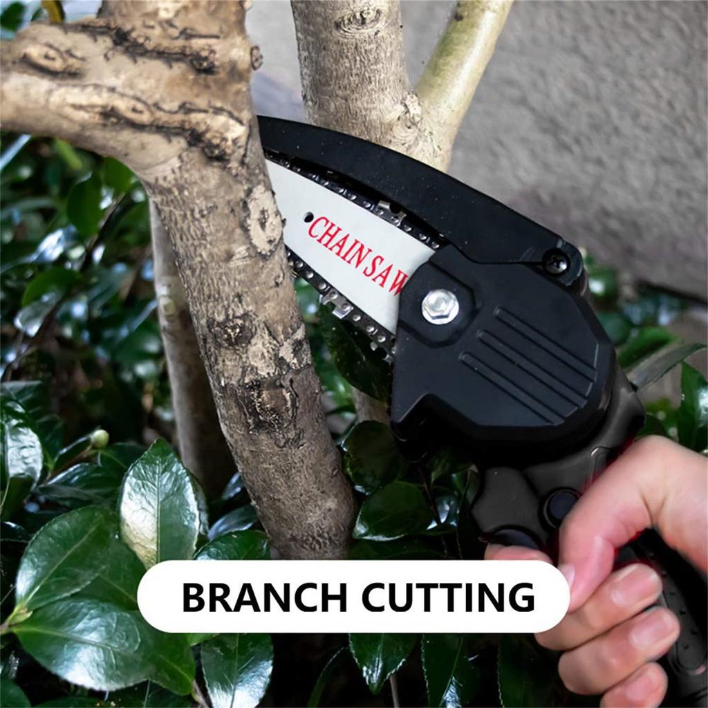 THE ELECTRIC CHAINSAW EVER BATTERY-POWERED WOOD CUTTER US Plug 4 INCH