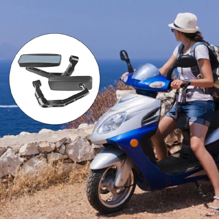ATV Glass, Motorcycle Rear View Glass for Bike Scooters Handlebar Mount Clamp, Side Rearview Glass