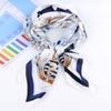 Women Retro Print Square Silk Scarf Soft Satin Small Scarf Multifunctional Hair Tie Bag Decor Wrap Elegant Business Matching Accessory