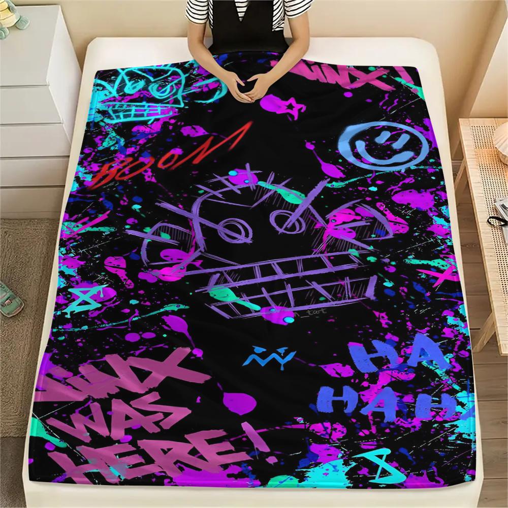 1 Stück Flanelldecke mit Cartoon-Druck, Hohe Qualität, Bequem für alle Jahreszeiten, Heimdekoration, Wärme und Komfort, Perfekt als Weihnachts- oder Geburtstagsgeschenk