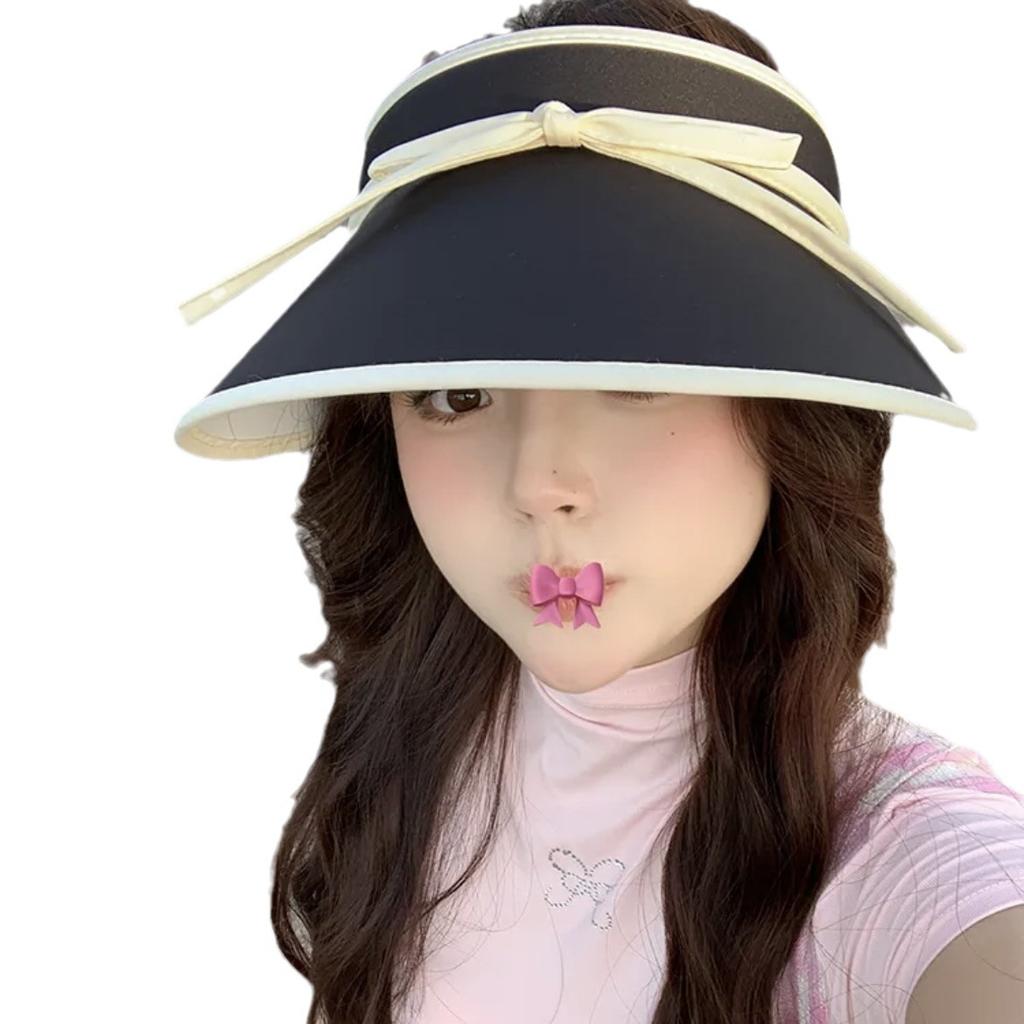 Sunscreen Hat Women's Large Brim UV Protection Summer Face Cover Empty Top Hat Sun Hat Outdoor Outing Cycling Sun Hat