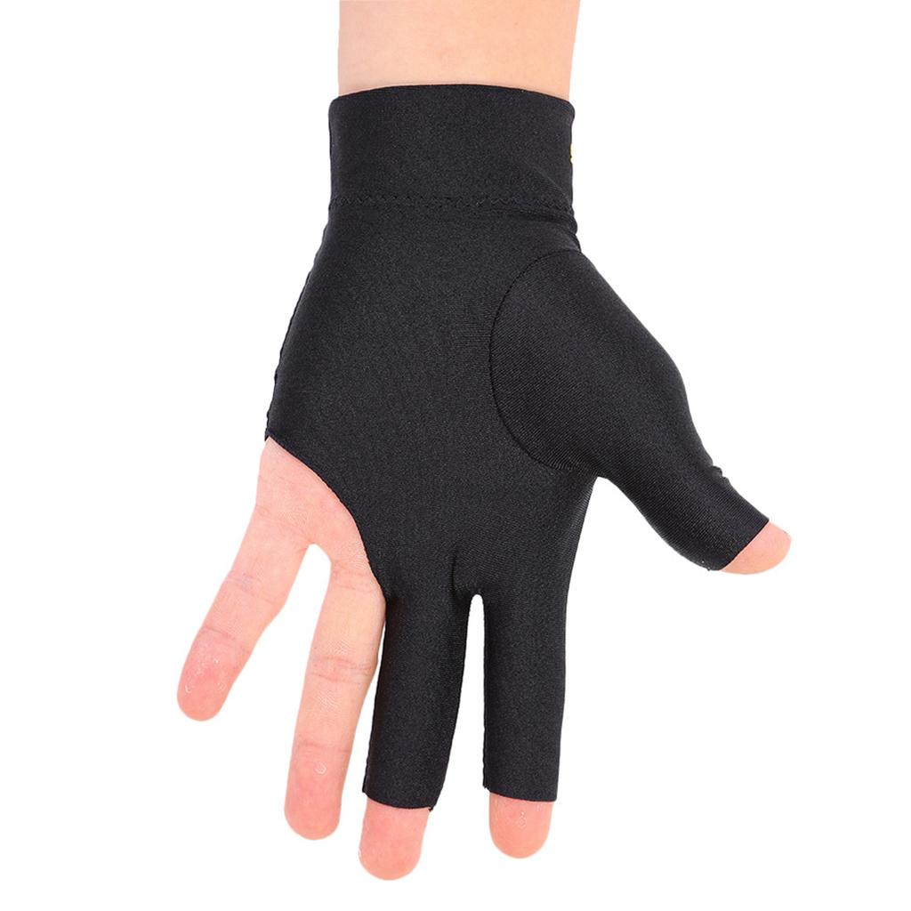Snooker Billiard Shooter Cue Pool Gloves Left Hand Open Three Finger Spandex Glove