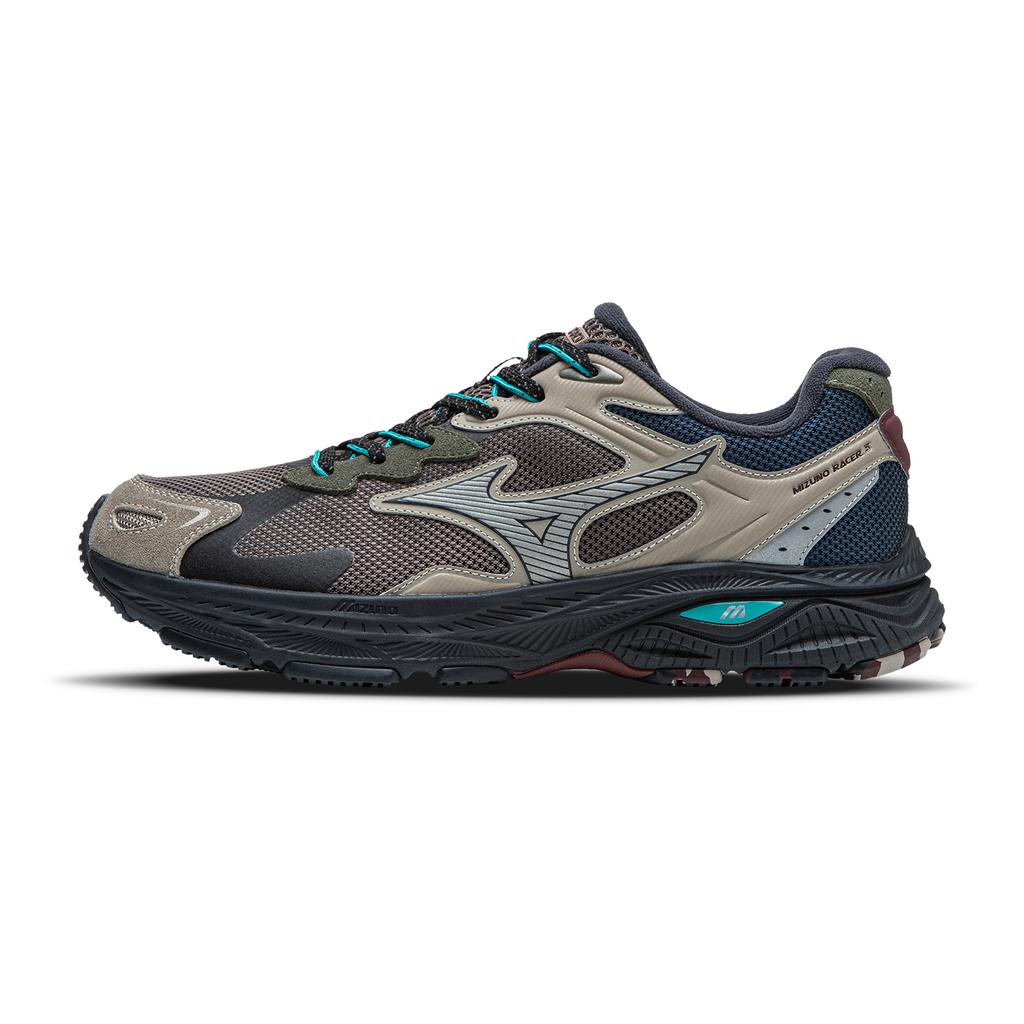Mizuno Racer S Water-Resistant Outdoor Slip-Resistant Durable Sports Casual Low-Top Running Shoes Unisex sneaker Iron-Tower-Gray D1GH263506