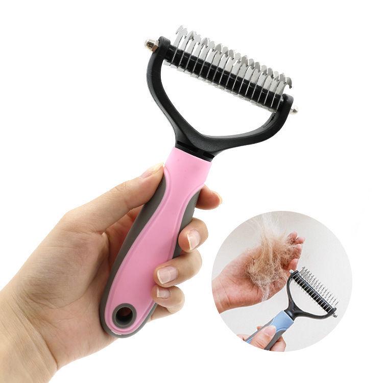 Pet Detangling and Deshedding Comb for Medium-Long Haired Dogs and Cats