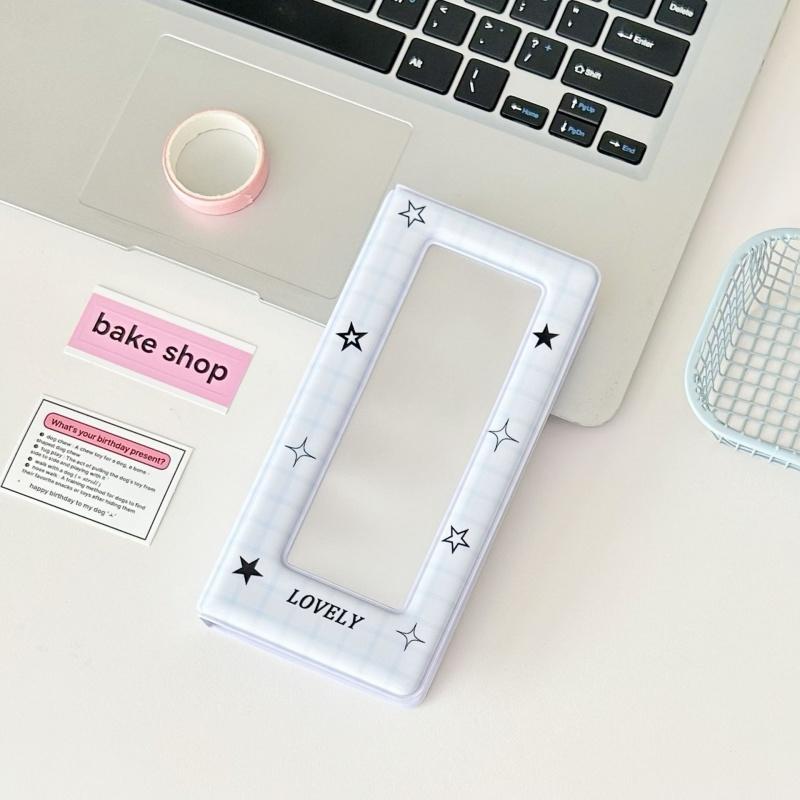 Star Pattern Photocard Holders Binder Album Mini Portable Cartoon Photo Card Holder Book for Collection