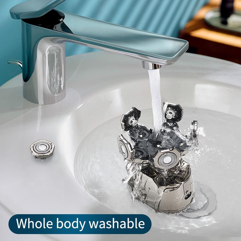 New 6-blade Men's Shaver 6D LCD Digital Display Shaver Six-in-one Multifunctional Shaver