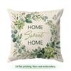 Pcs Forest Based Green Plant Family Proverbs Series Single Sided Printed Cushion Coverfor Home Decoration