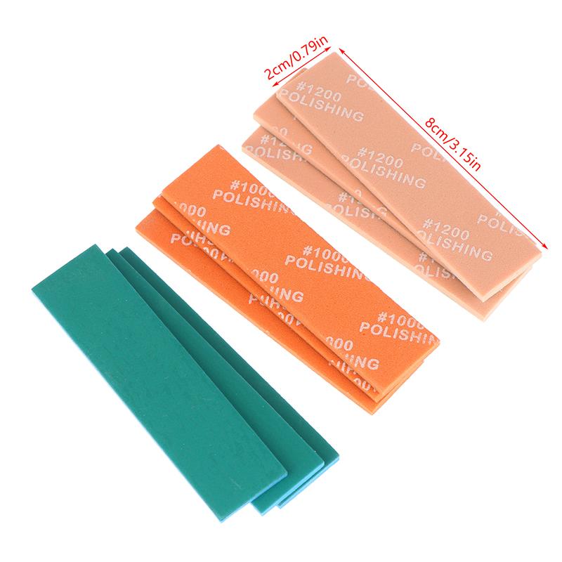 9 Stück MS-E400-2000 Halbflexible Schleifstäbchen Für Modellbauwerkzeuge Kunststoff-Modellpoliturstäbchen Hobby DIY Handwerk